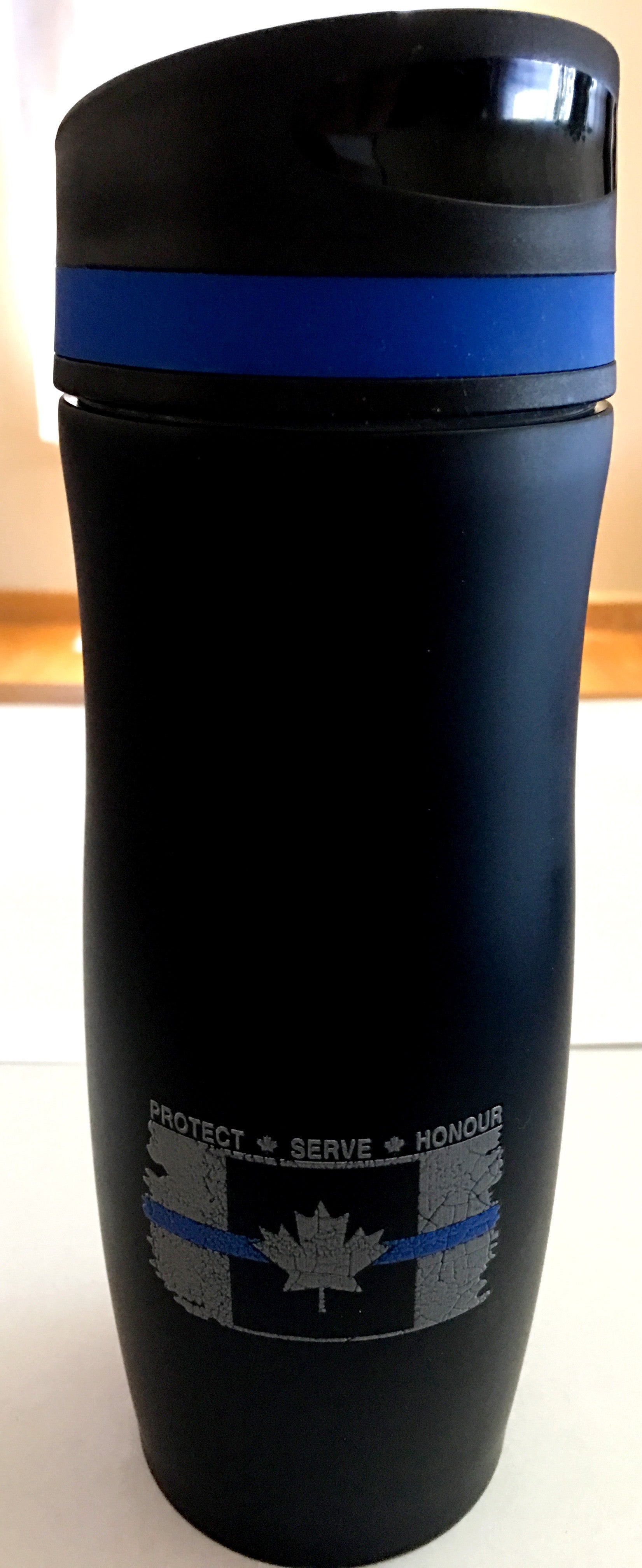 Thin Blue Line American Flag Coffee, Vacuum Tumbler - Thin Blue Line USA