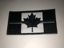 Load image into Gallery viewer, Thin Silver or Thin White Line Canadian Flag Patch (8 cm x 4 cm)