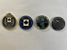 Load image into Gallery viewer, The Thin Blue Line Canada Challenge Coin and Lapel Pin Set
