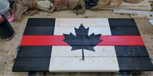 Load image into Gallery viewer, Thin Red Line Canada Flag Challenge Coin Display