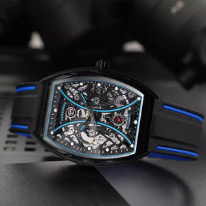 Thin Blue Line Inspired Mechanical Watch