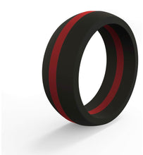 Load image into Gallery viewer, Thin Red Line Silicone Ring