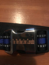 Load image into Gallery viewer, Thin Blue Line Canada Leash and Collar Set