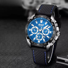 Load image into Gallery viewer, Thin Blue Line BOSCK Men’s Military Silicone Sport Waterproof Quartz Watch (FREE Shipping)