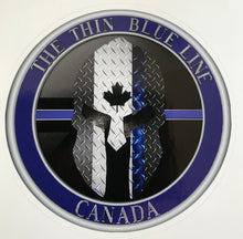 Load image into Gallery viewer, The Thin Blue Line Canada Official Sticker /Decal (3 ‘’ Round)