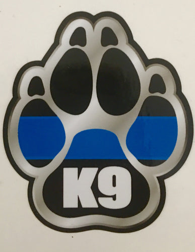 Thin Blue Line K9 Paw Decal / Sticker