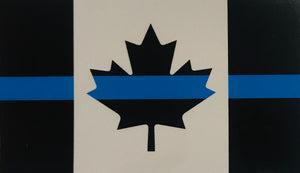 Subdued Thin Blue Line Canada Flag Sticker / Decal
