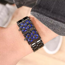 Load image into Gallery viewer, Thin Blue Line Inspired Digital Lava LED Mirror Titanium Alloy Watch  (FREE Shipping)
