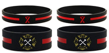 Load image into Gallery viewer, Thin Red Line Silicone Wristbands - Jewelry Gifts Accessories for Fire Fighters