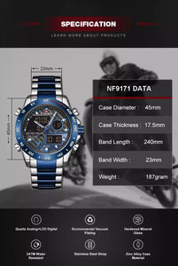 Thin Blue Line Inspired NAVIFORCE Double Display Sports Watch (FREE Shipping)