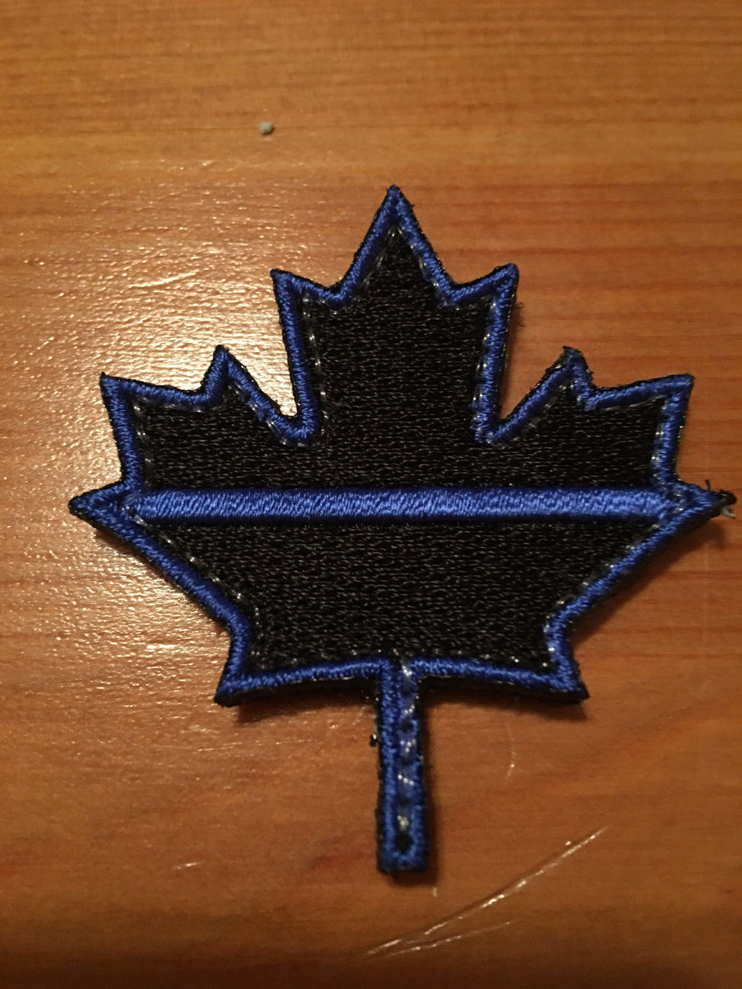 Thin Blue Line Maple Leaf Patch