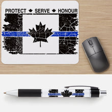 Load image into Gallery viewer, BUY A Thin Blue Line Canada Flag Mousepad and get a Thin Blue Line Ballpoint Pen 🖊 absolutely FREE! (Must add both items to cart and enter promo code FREEPEN)
