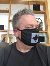 Load image into Gallery viewer, Thin Blue Line Washable Cotton Face Mask 😷 (2 models/ Now with FREE filter and FREE Shipping)