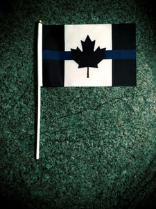 Thin Blue Line Canada Desk / Handheld  Cloth Flag