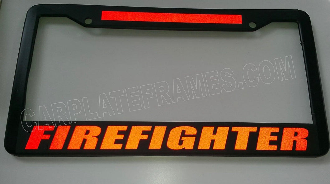 Thin Red Line FIREFIGHTER License Plate Frame – The Thin Blue Line