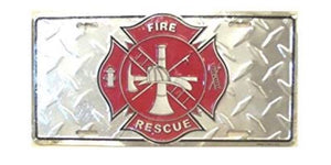 Firefighter Aluminum License Plate