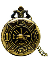 Load image into Gallery viewer, Firefighter Design Pocket Watch