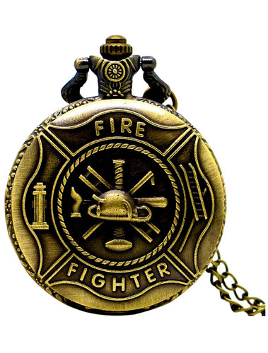 Firefighter Design Pocket Watch