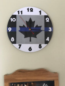 The Thin Blue Line Canada 🇨🇦 12” Wall Clock (FREE Shipping)