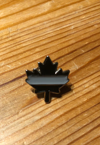 Maple Leaf Thin Silver Line Lapel Pin