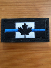 Load image into Gallery viewer, Double Sided Thin Blue Line Canadian Flag / Canadian Flag Patch (2 versions)