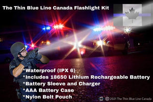 The Official Thin Blue Line Canada Tactical Flashlight 🔦 Kit
