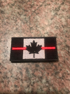Thin Red Line Canadian Flag Patch (2 sizes)