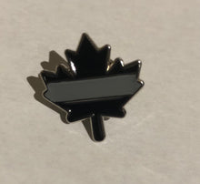 Load image into Gallery viewer, Maple Leaf Thin Silver Line Lapel Pin