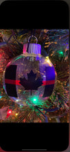 Load image into Gallery viewer, Handmade Thin Blue Line Canada Christmas Tree Decorations (3 Pack, mix and match)