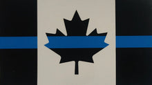 Load image into Gallery viewer, Thin Blue Line Canada Flag Window Sticker / Decal (sticks from inside)