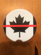 Load image into Gallery viewer, Thin Red. Line Canada Sandstone Coasters