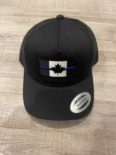 Thin Thin Blue Line Canadian Flag Retro SNAPBACK Cap