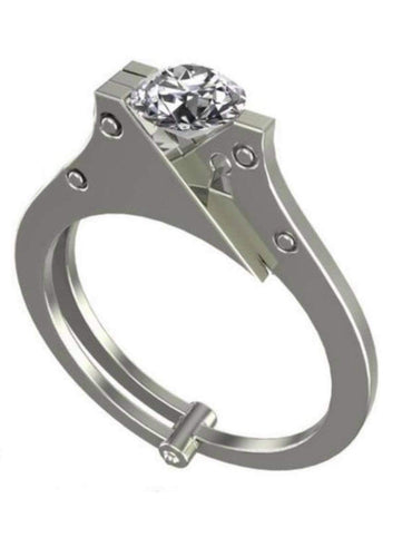 **You must go to canam-thinblueline.ecwid.com to purchase Sterling Silver Handcuff Ring with Stone