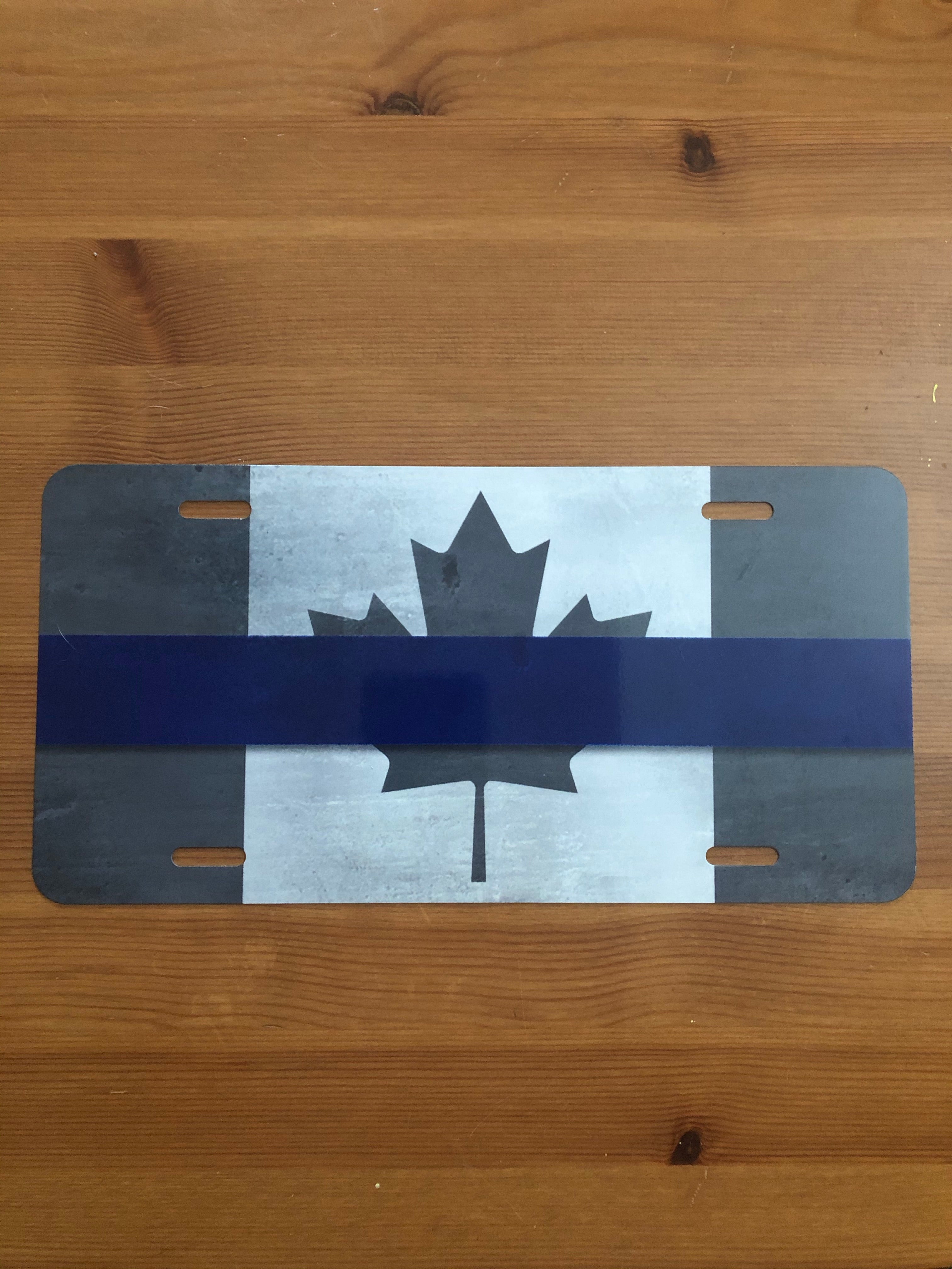 Thin Blue Line Distressed Canadian Flag License Plate – The Thin Blue Line  Canada