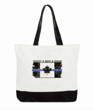 Load image into Gallery viewer, Thin Blue Line Canada Large Cotton Tote Bag