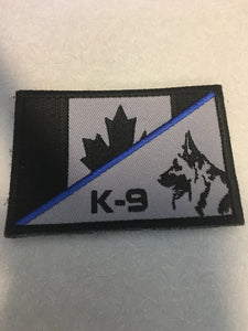 Thin Blue Line Canadian Flag / K9 Patch