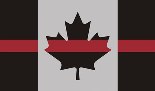 Thin Red Line Canada Subdued Flag REFLECTIVE Decal /Sticker