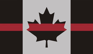 Thin Red Line Canada Subdued Flag REFLECTIVE Decal /Sticker