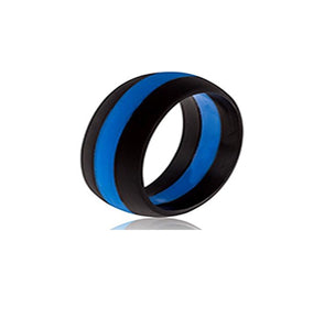Thin Blue Line Silicone Ring