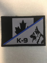 Load image into Gallery viewer, Thin Blue Line Canadian Flag / K9 Patch