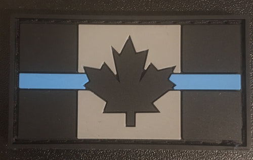 Thin Blue Line Canada Flag PVC Velcro Backed Patch (small)