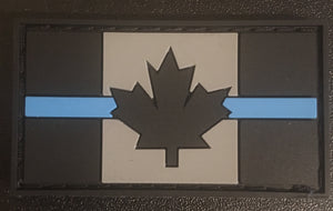 Thin Blue Line Canada Flag PVC Velcro Backed Patch (small)