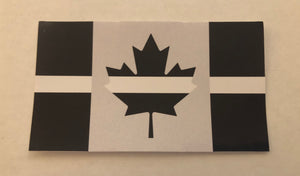 Thin White Line Canadian Flag Decal / Sticker (9 cm x 5 cm)