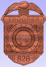 Load image into Gallery viewer, 22&quot; First Responders Badge / Emblem / Crest Carved out of Wood