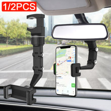 Load image into Gallery viewer, DEAL OF THE WEEK, True BOGO; Buy one, get one absolutely FREE with promo code 241 on Multifunctional Rearview Mirror Phone Holder with FREE SHIPPING!