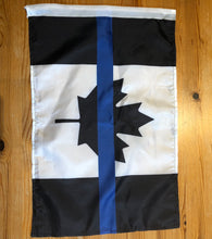 Load image into Gallery viewer, Save with our 2 Pack 18” x 11.5 “ Thin Blue Line Canada Motorcycle / Boat / Vehicle Flag with Mounting Pole