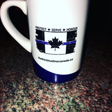 Load image into Gallery viewer, Thin Blue Line Canada Ceramic Coffee Mug (BOGO this week, Buy a bag of our coffee ☕️ and get this mug absolutely FREE! Must add both items to cart and enter promo code MUG)