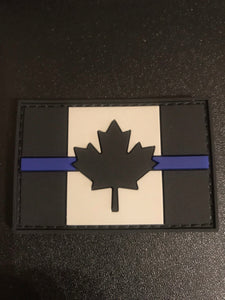 Thin Blue Line Canada PVC Velcro Backed Patch (large)