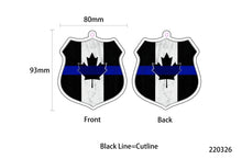 Load image into Gallery viewer, Summer / Fall Promo: With each order of $59.99 and over (pre tax/shipping), you receive this Thin Blue Line Canada Badge Shape Car Air Freshener absolutely FREE! (Must add Air Freshener to cart and enter promo code FREEFRESHENER at check out