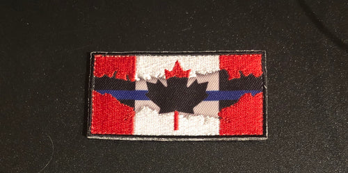 Thin Blue Line Canada 🇨🇦 Red / Blue Line Flag 7.5 cm x 4 cm